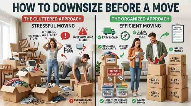 How to Downsize Before a Move | Keep, Sell or Store